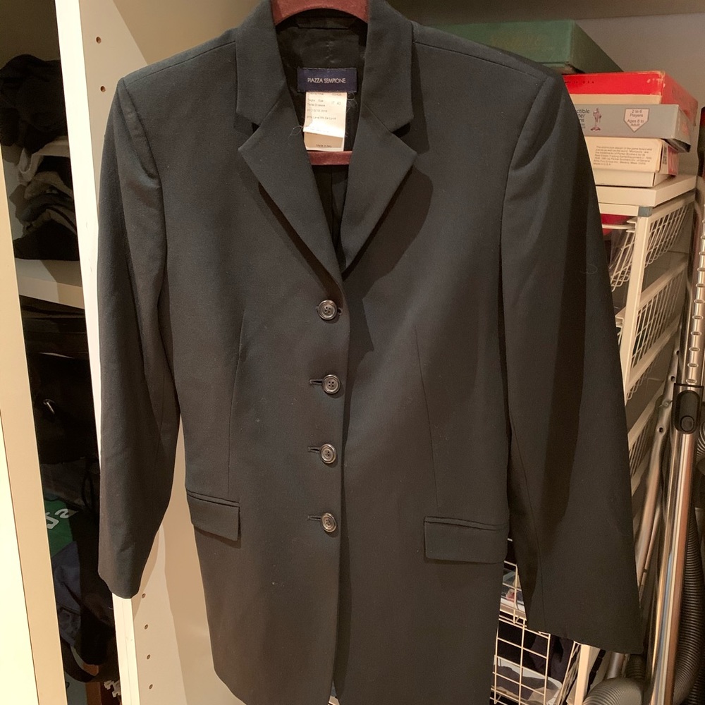 Piazza Sempione wool black pants suit